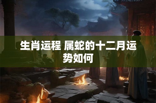 生肖运程 属蛇的十二月运势如何