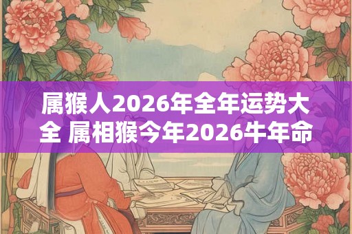 属猴人2026年全年运势大全 属相猴今年2026牛年命运怎么样