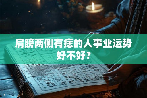 肩膀两侧有痣的人事业运势好不好? 肩膀两侧有痣的人事业运势好不好?