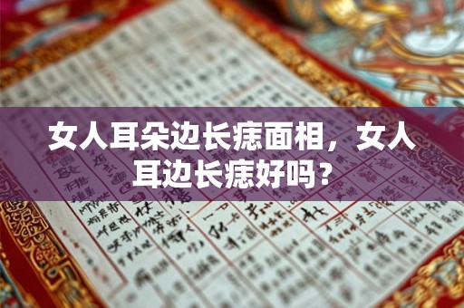 女人耳朵边长痣面相，女人耳边长痣好吗？
