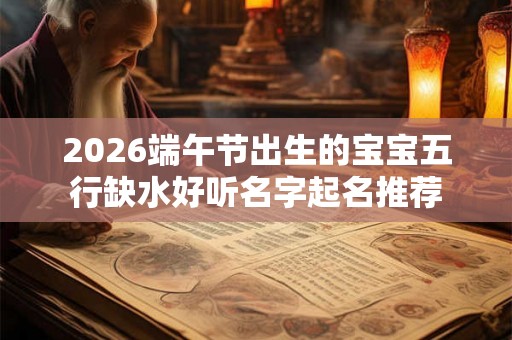 2026端午节出生的宝宝五行缺水好听名字起名推荐