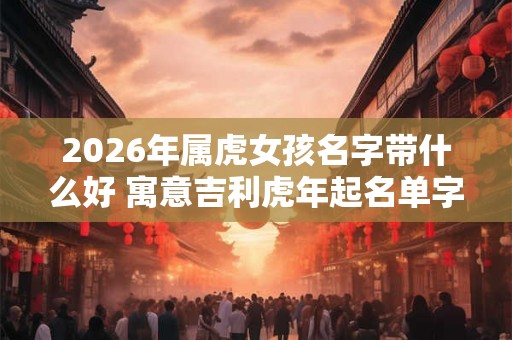 2026年属虎女孩名字带什么好 寓意吉利虎年起名单字版 2026年属虎女孩名字带什么好 寓意吉利虎年起名单字版