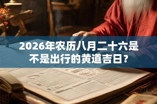 2026年农历八月二十六是不是出行的黄道吉日？