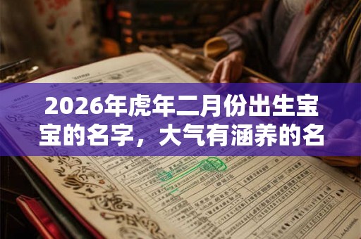 2026年虎年二月份出生宝宝的名字，大气有涵养的名字