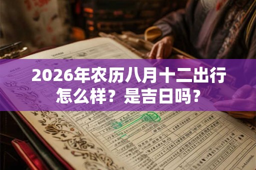 2026年农历八月十二出行怎么样?是吉日吗? 2026年农历八月十二出行怎么样?是吉日吗?