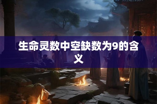 生命灵数中空缺数为9的含义