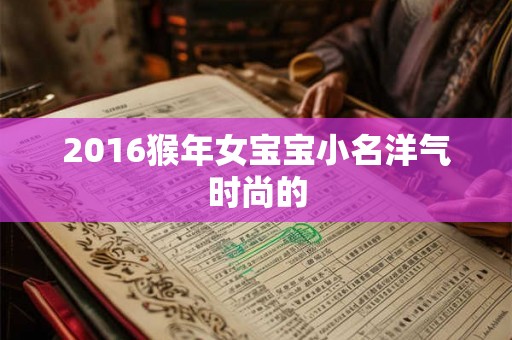 2016猴年女宝宝小名洋气时尚的