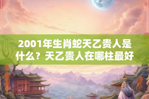2001年生肖蛇天乙贵人是什么？天乙贵人在哪柱最好？