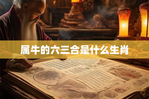 属牛的六三合是什么生肖