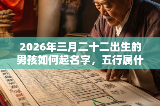 2026年三月二十二出生的男孩如何起名字,五行属什么 2026年三月二十二出生的男孩如何起名字,五行属什么