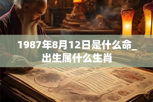 1987年8月12日是什么命_出生属什么生肖