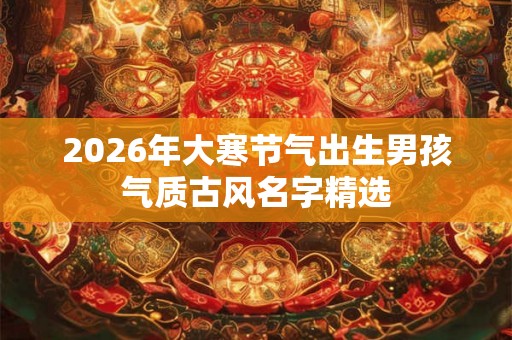 2026年大寒节气出生男孩气质古风名字精选
