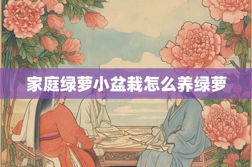 家庭绿萝小盆栽怎么养绿萝