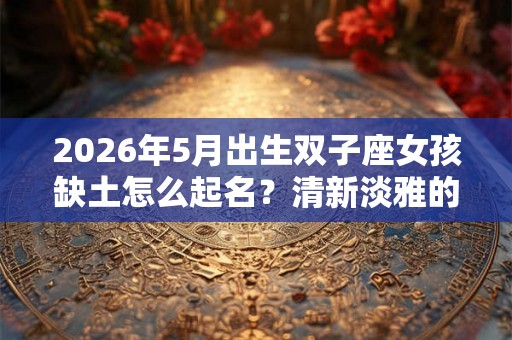2026年5月出生双子座女孩缺土怎么起名？清新淡雅的名字