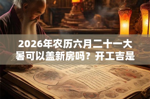 2026年农历六月二十一大暑可以盖新房吗？开工吉是有哪些？