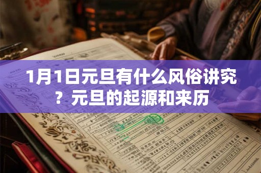 1月1日元旦有什么风俗讲究?元旦的起源和来历 1月1日元旦有什么风俗讲究?元旦的起源和来历