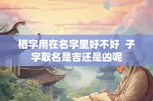 栖字用在名字里好不好  子字取名是吉还是凶呢