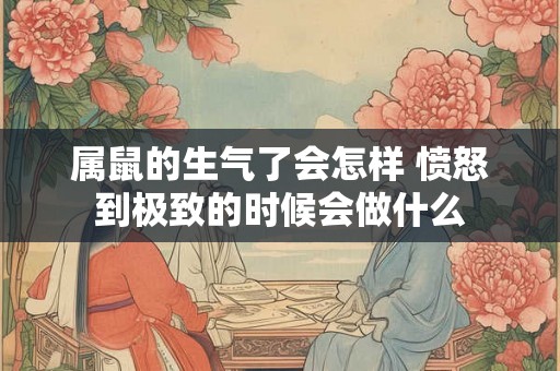 属鼠的生气了会怎样 愤怒到极致的时候会做什么