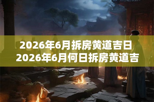 2026年6月拆房黄道吉日 2026年6月何日拆房黄道吉日