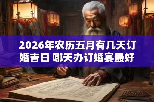 2026年农历五月有几天订婚吉日 哪天办订婚宴最好