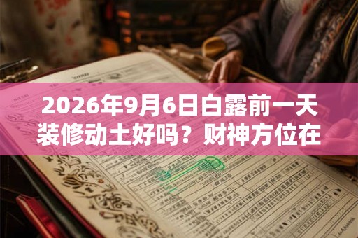2026年9月6日白露前一天装修动土好吗？财神方位在哪个位置？