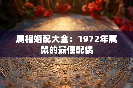 属相婚配大全：1972年属鼠的最佳配偶