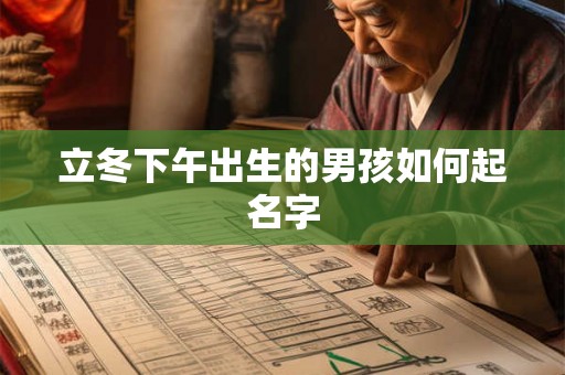 立冬下午出生的男孩如何起名字