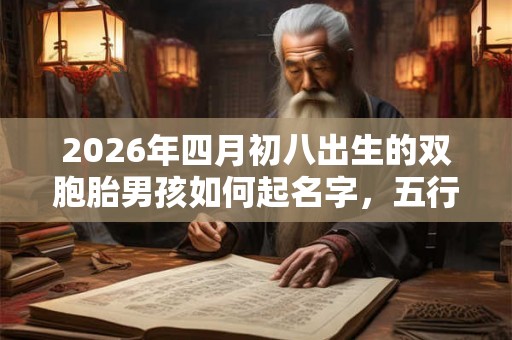 2026年四月初八出生的双胞胎男孩如何起名字，五行属什么