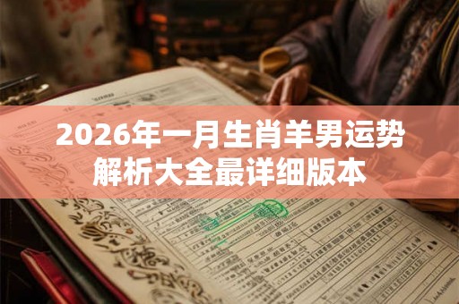 2026年一月生肖羊男运势解析大全最详细版本