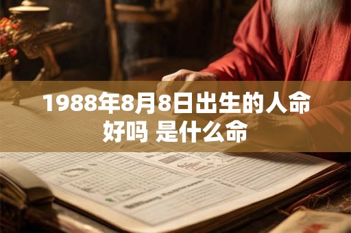 1988年8月8日出生的人命好吗 是什么命