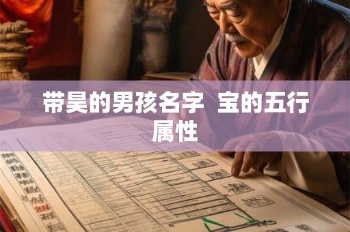 带昊的男孩名字  宝的五行属性