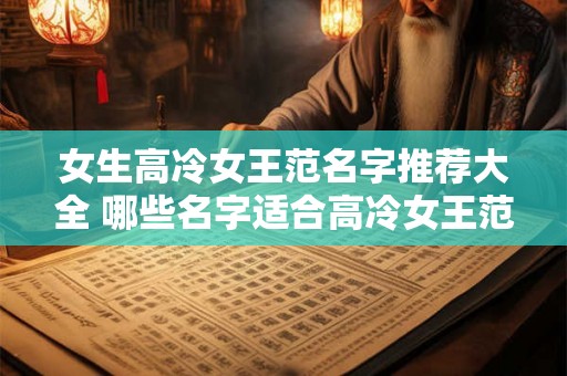 女生高冷女王范名字推荐大全 哪些名字适合高冷女王范女生