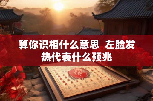 算你识相什么意思  左脸发热代表什么预兆