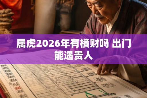 属虎2026年有横财吗 出门能遇贵人