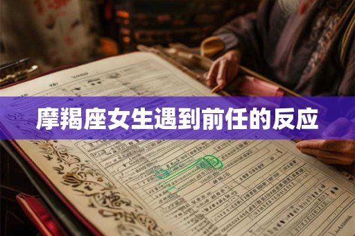 摩羯座女生遇到前任的反应
