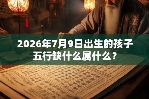 2026年7月9日出生的孩子五行缺什么属什么？