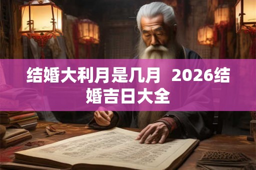 结婚大利月是几月 2026结婚吉日大全 结婚大利月是几月 2026结婚吉日大全