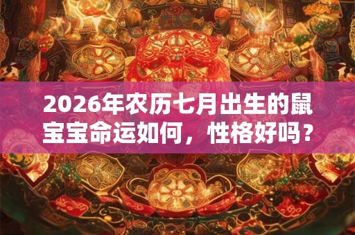 2026年农历七月出生的鼠宝宝命运如何,性格好吗? 2026年农历七月出生的鼠宝宝命运如何,性格好吗?