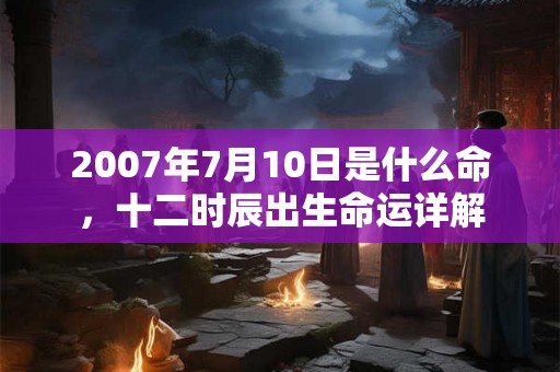 2007年7月10日是什么命，十二时辰出生命运详解