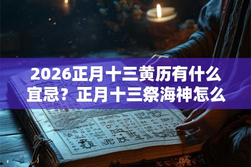 2026正月十三黄历有什么宜忌？正月十三祭海神怎么做？