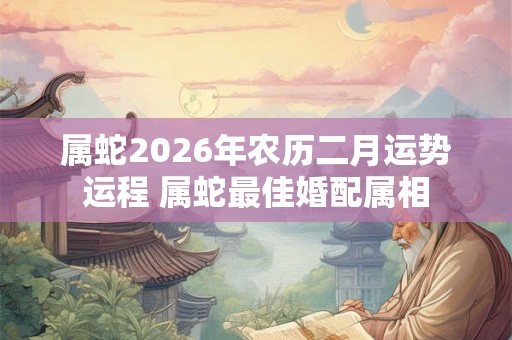 属蛇2026年农历二月运势运程 属蛇最佳婚配属相