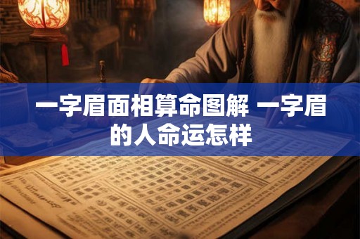 一字眉面相算命图解 一字眉的人命运怎样