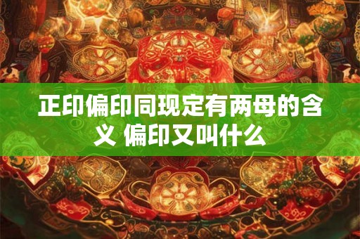 正印偏印同现定有两母的含义 偏印又叫什么