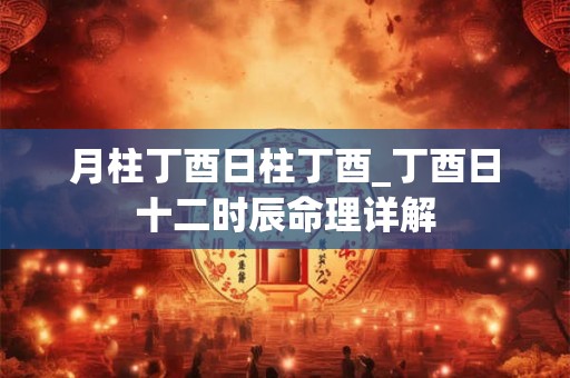 月柱丁酉日柱丁酉_丁酉日十二时辰命理详解