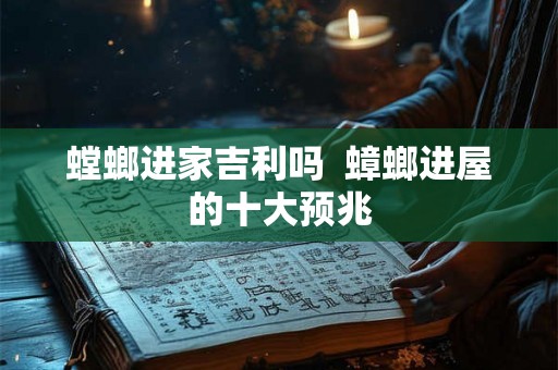 螳螂进家吉利吗  蟑螂进屋的十大预兆