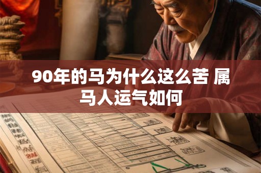 90年的马为什么这么苦 属马人运气如何 90年的马为什么这么苦 属马人运气如何