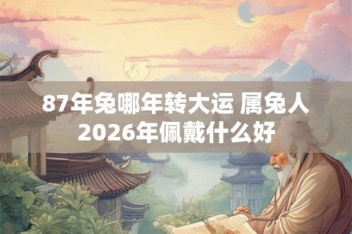 87年兔哪年转大运 属兔人2026年佩戴什么好 87年兔哪年转大运 属兔人2026年佩戴什么好