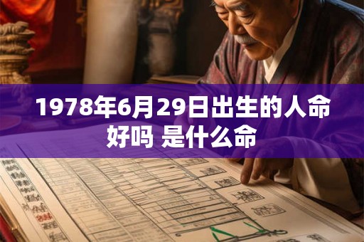1978年6月29日出生的人命好吗 是什么命 1978年6月29日出生的人命好吗 是什么命