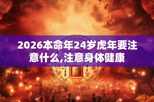 2026本命年24岁虎年要注意什么,注意身体健康