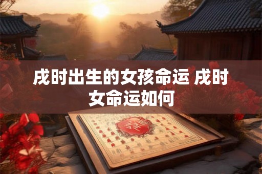 戌时出生的女孩命运 戌时女命运如何
